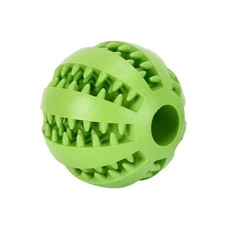 Dog Ball Toy for Small Dogs – Interactive Chew & Tooth Cleaning Rubber Ball