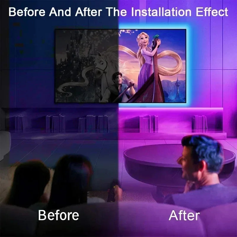 USB LED Strip Lights – APP Controlled RGB 5050 LED Tape Light for Room Décor & TV Backlight